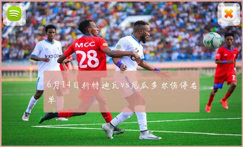 6月14日科特迪瓦vs厄瓜多尔伤停名单